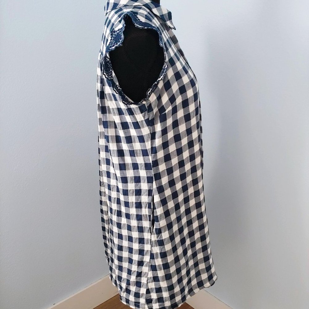 [SOLD] Dear Creatures Trinette Shift Dress Embroidered Gingham - Picture 4 of 14